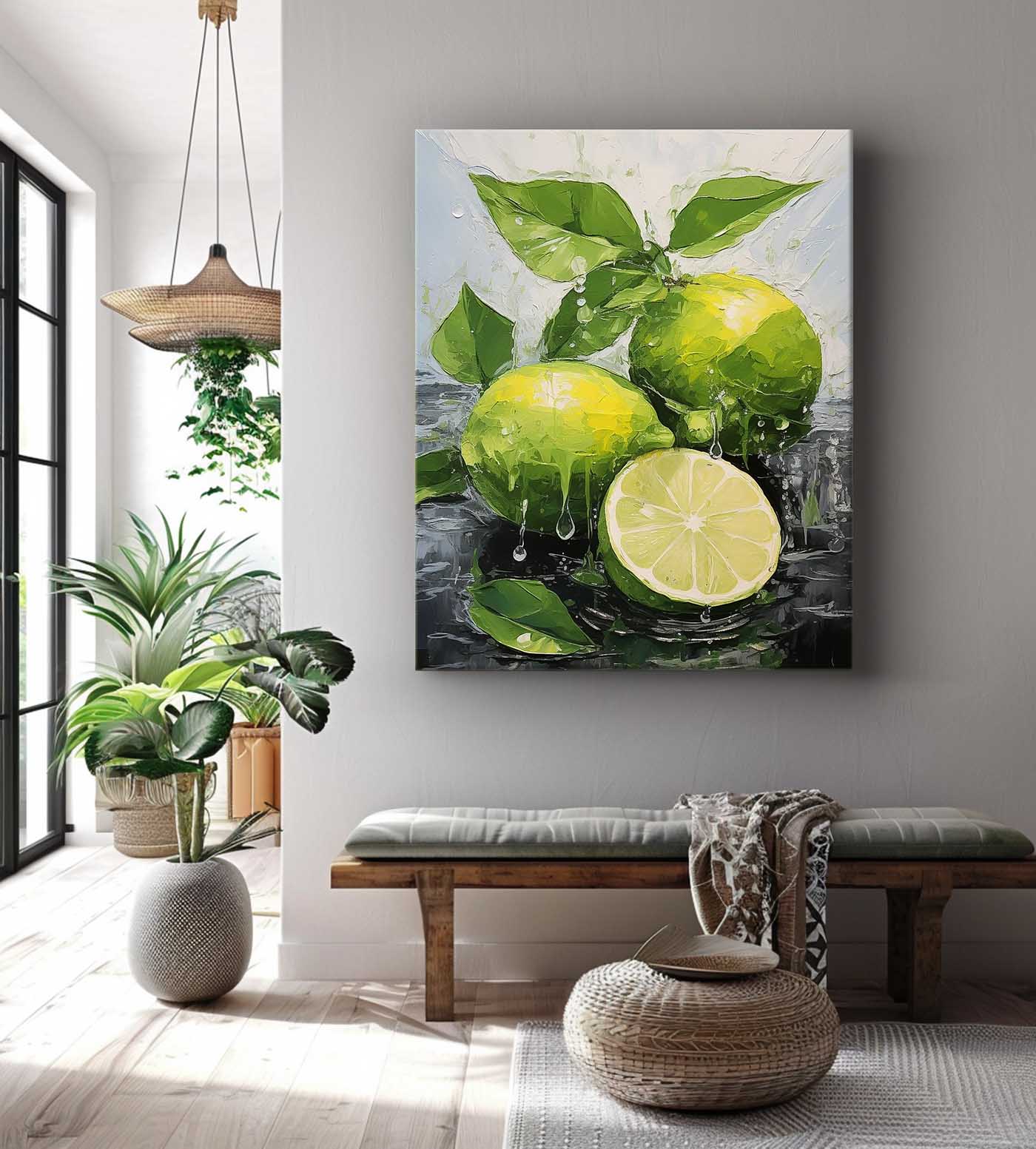 Textured Impressionist Citrus Canvas Art