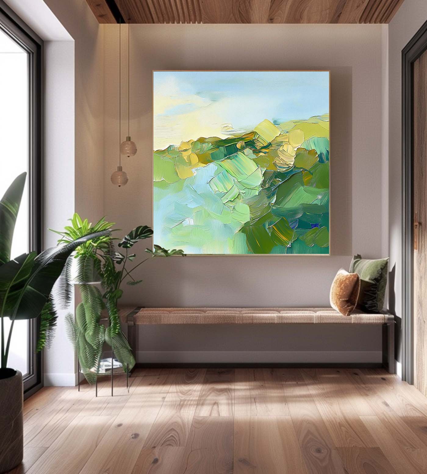 Wall Art Abstract Dynamic Brushstroke Elegant