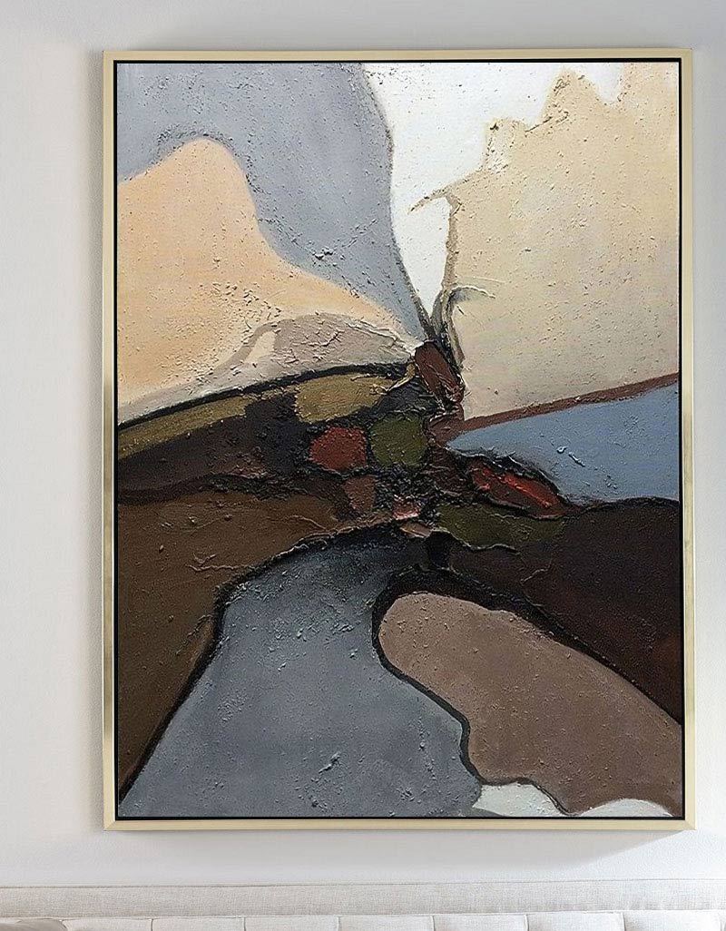 Earthy Organic Landscape Abstract Canvas Wall Art