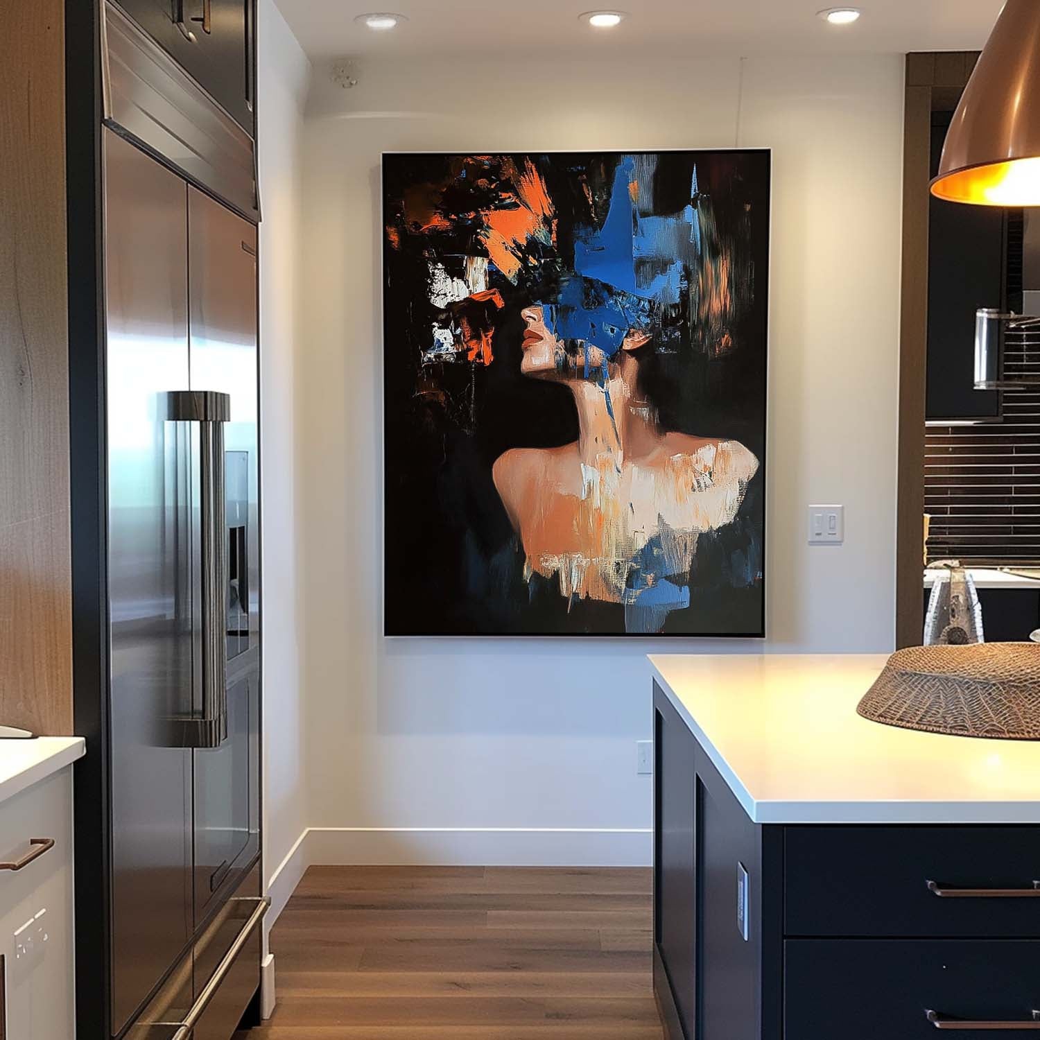 Wall Art People Elegant Modern Impasto Abstract