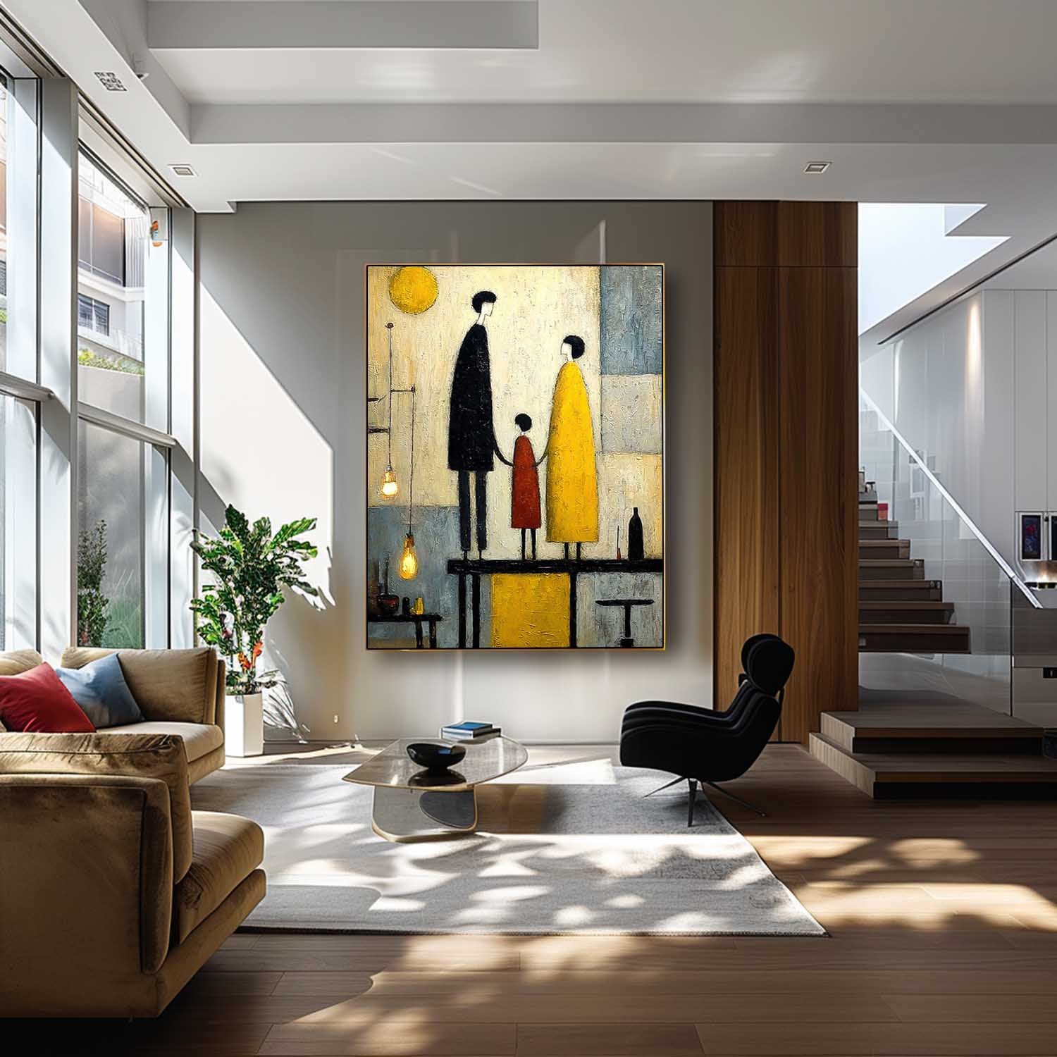 Wall Art People Retro Nostalgic Family