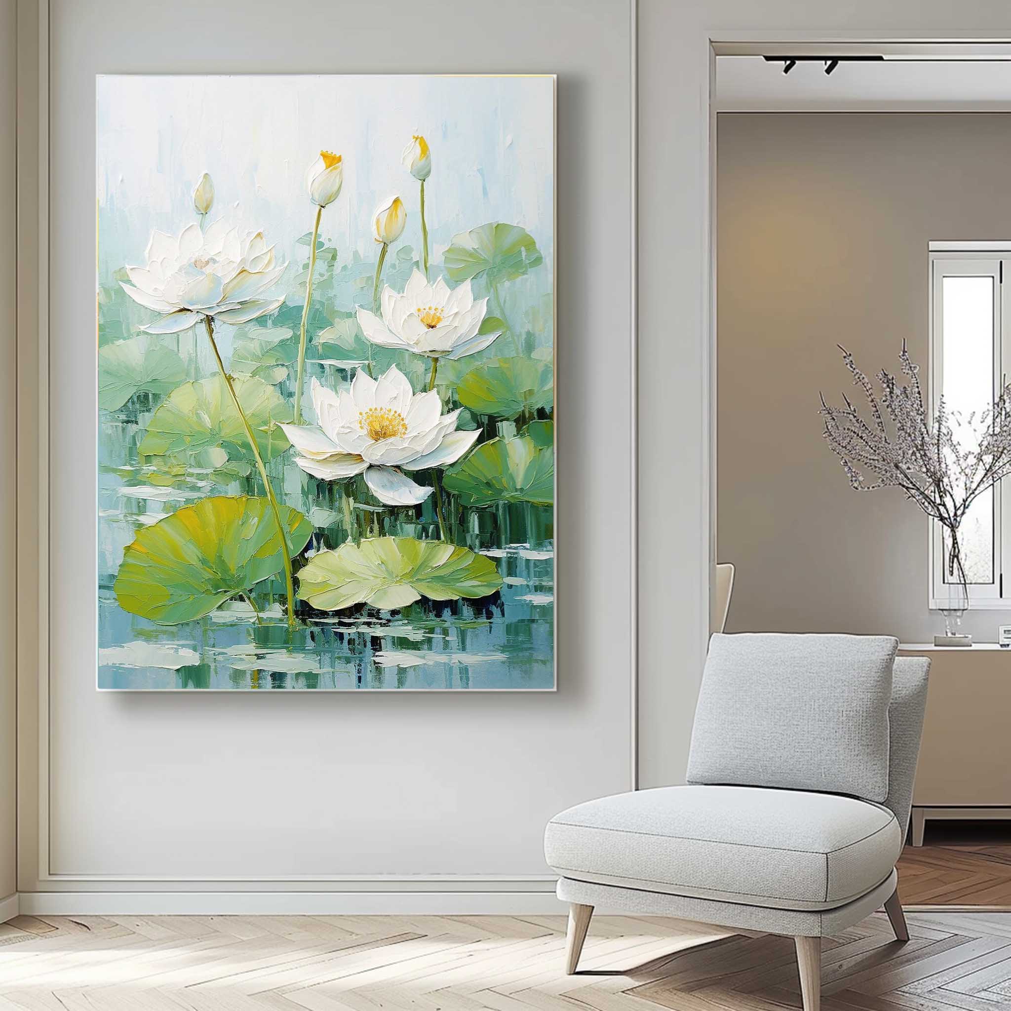 Wall Art Flower Impasto Botanical Natural Cheerful