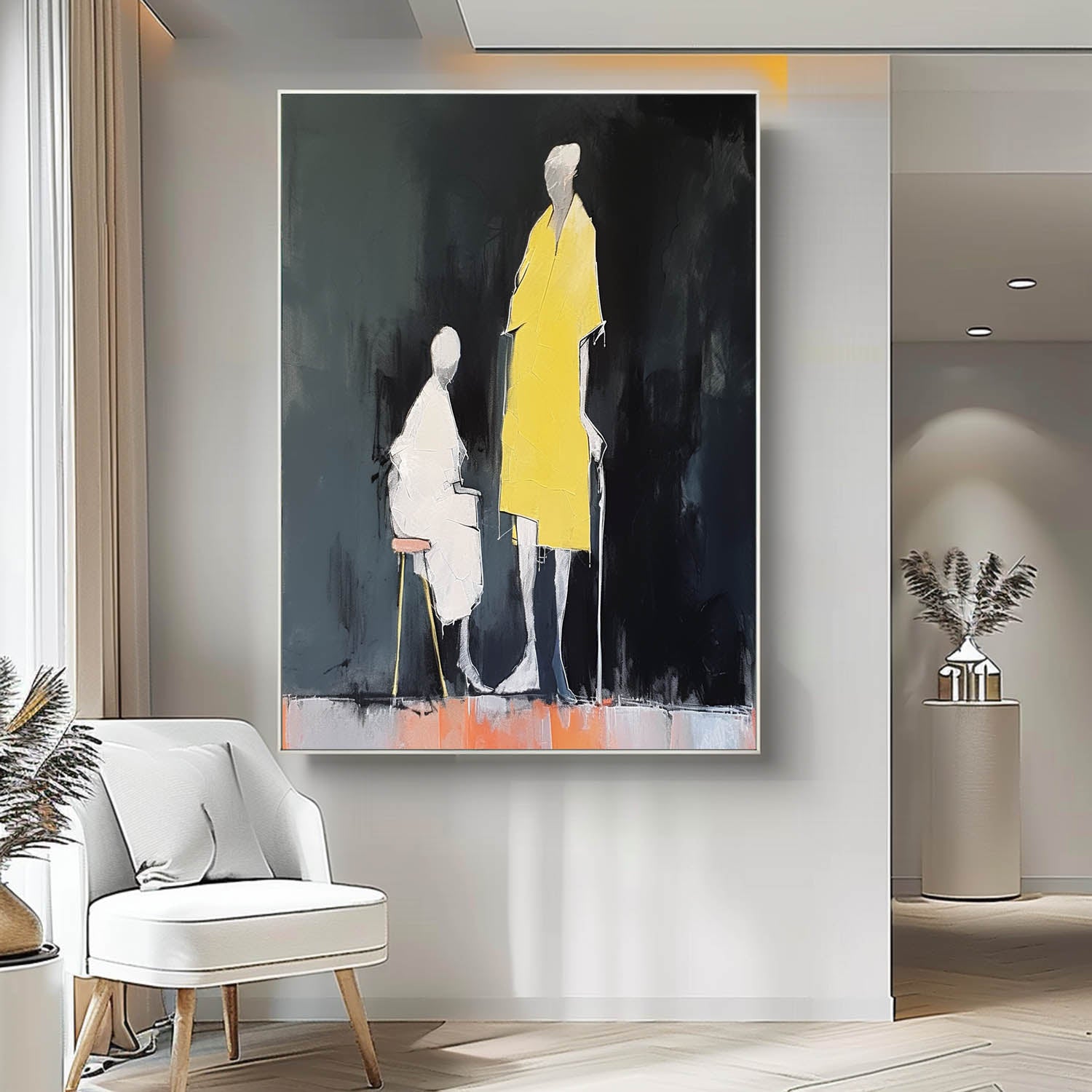 Wall Art People Minimalist Moody Elegant