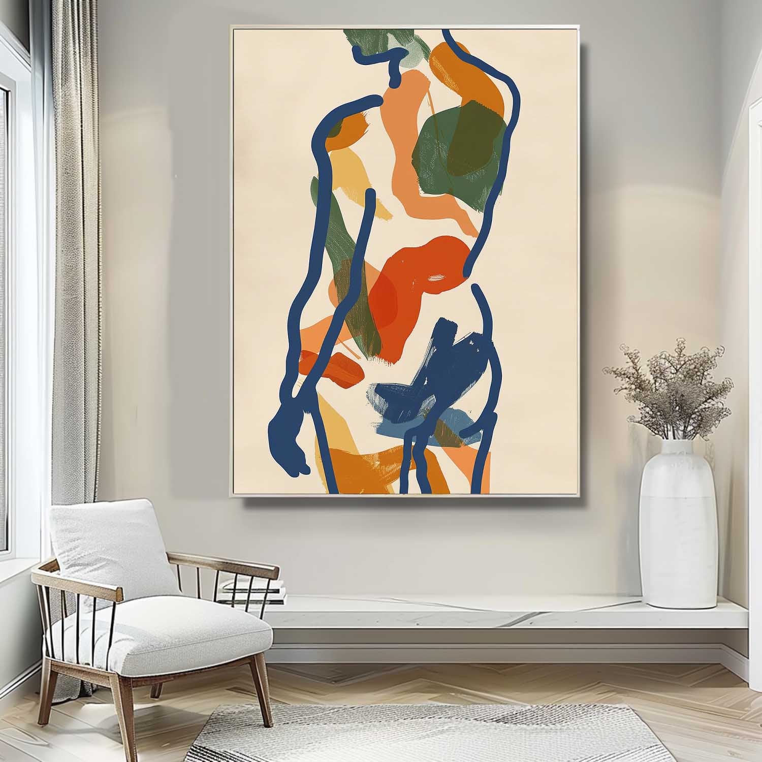 Wall Art People Abstract Line Minimalist