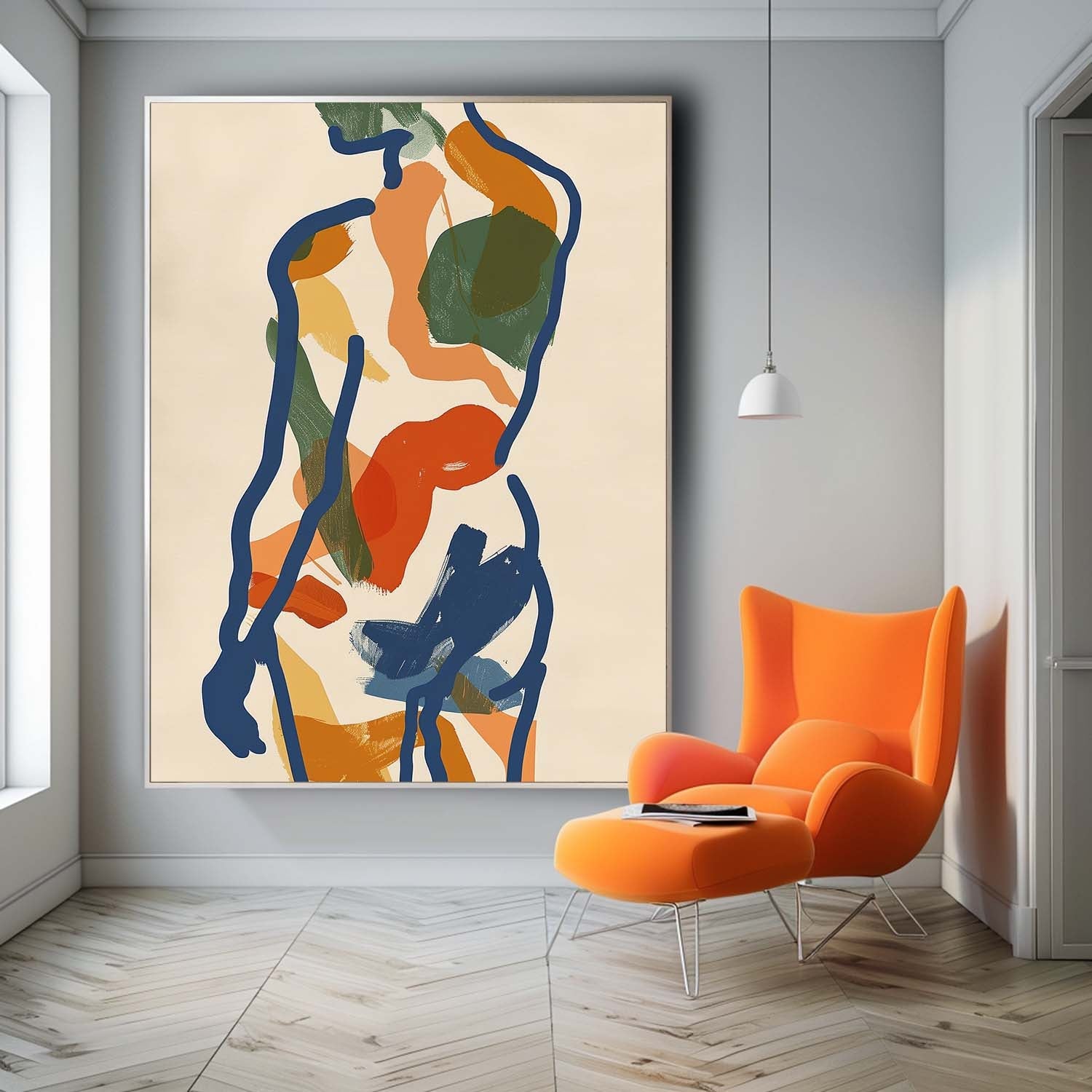 Wall Art People Abstract Line Minimalist