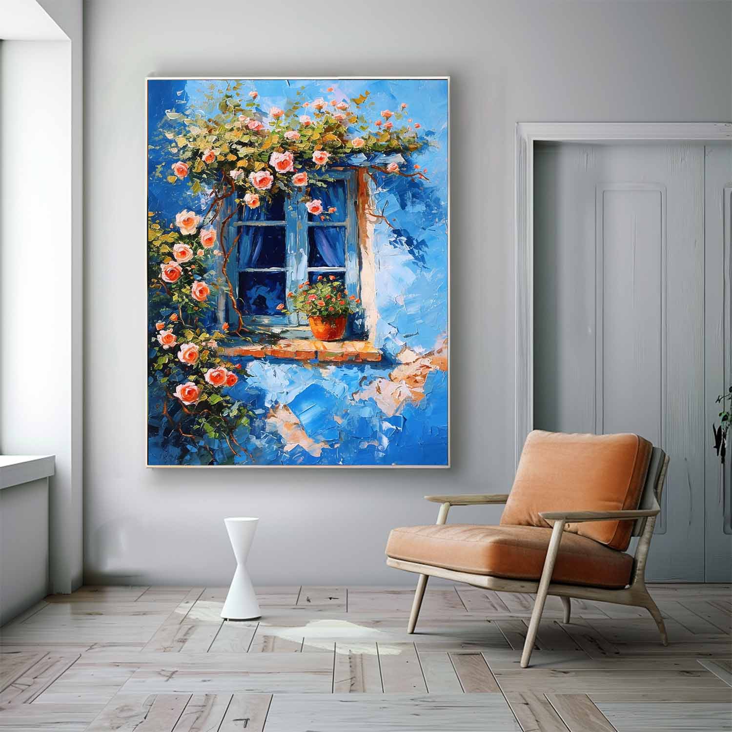Wall Art Flower Impasto Mediterranean Rustic