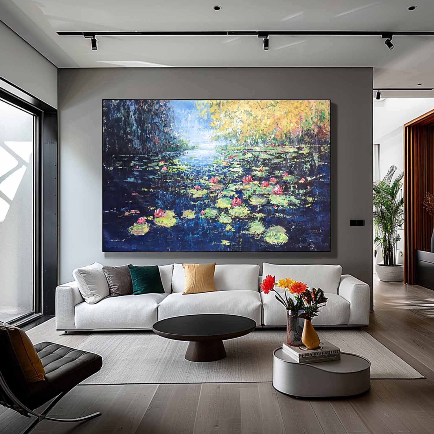 Wall Art Impressionist Water Lily Elegant Modern