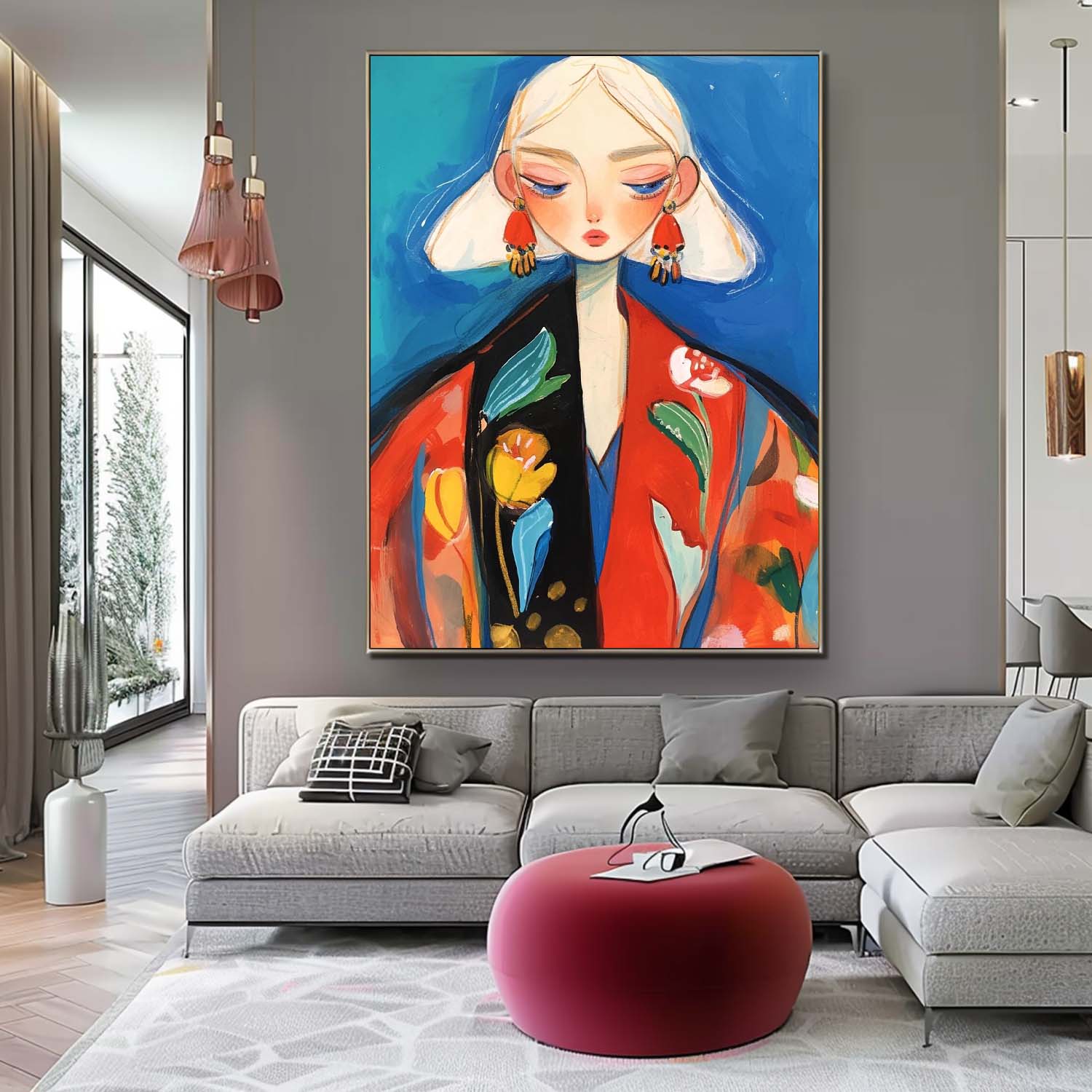 Wall Art Fashion People Painterly Modern Abstract