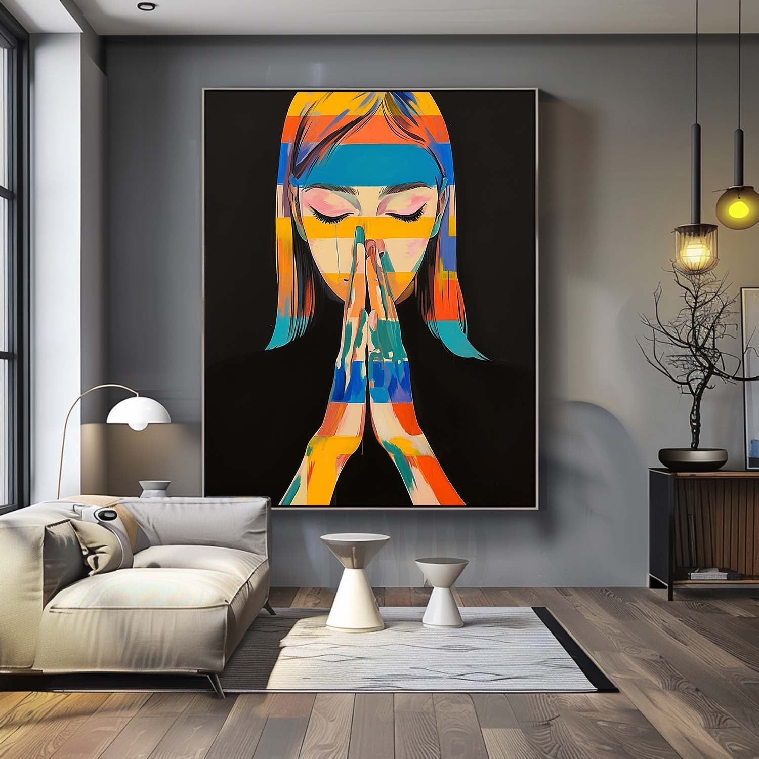 Wall Art Glitch People Painterly Elegant Abstract