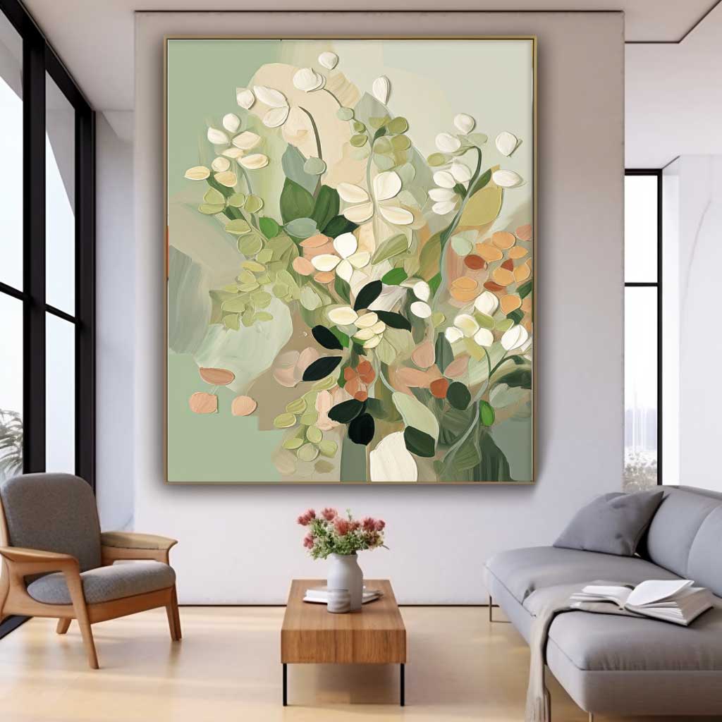 Wall Art Warm Spring Flower Modern Impressionist