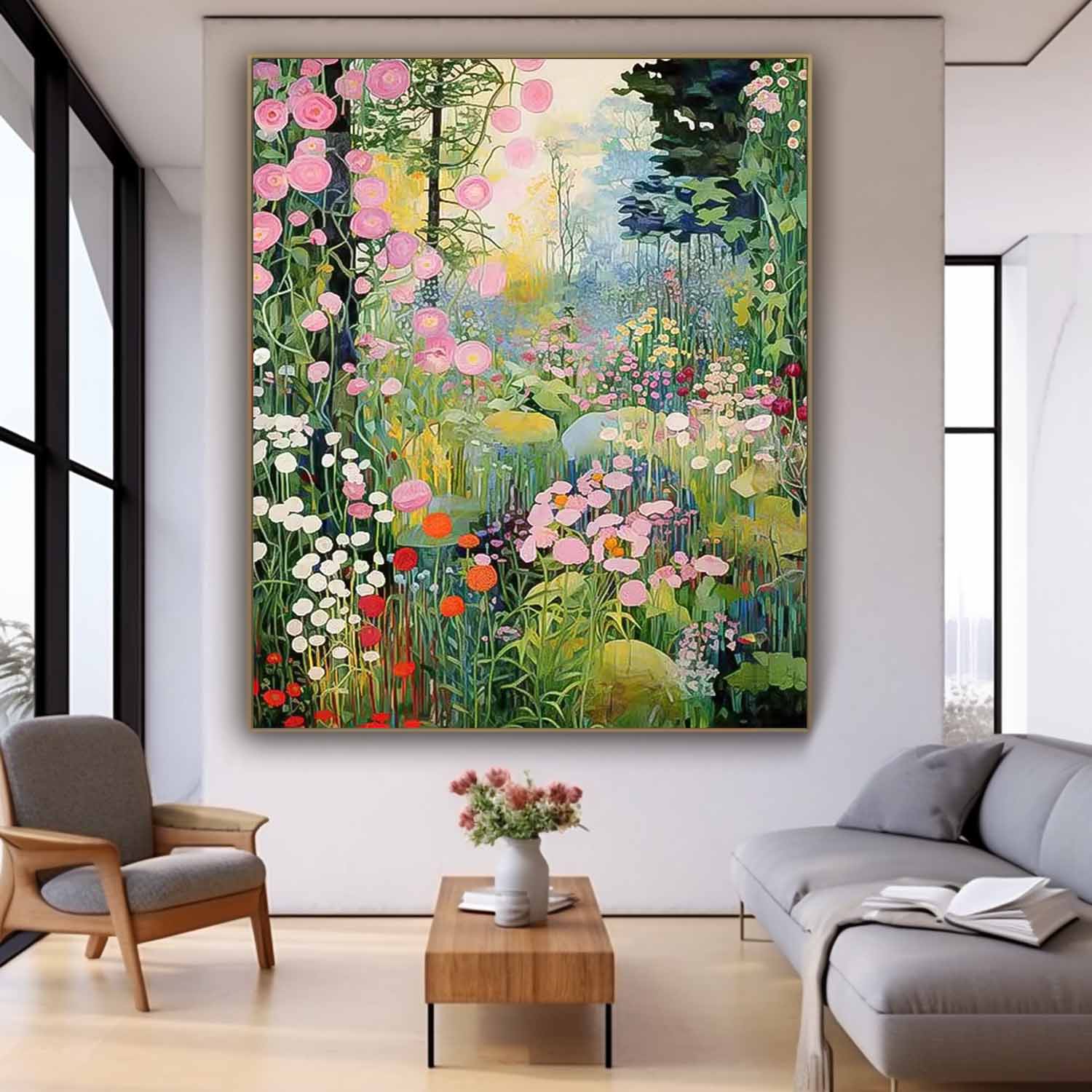 Wall Art Flower Contemporary Painterly Serene Nature