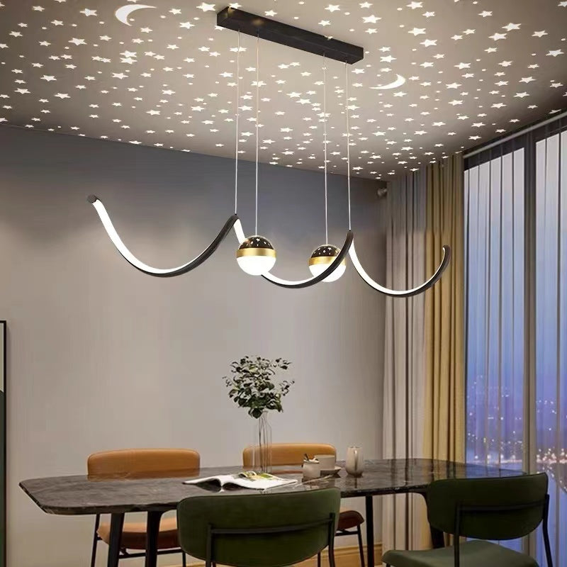 Arisha Nordic Globe Wavy Metal/Acrylic Pendant Light - Neutralighting