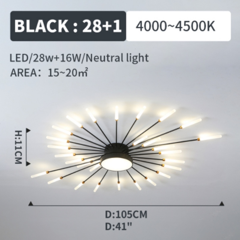 Wesley Modern Home Decoration Fireworks LED Ceiling Light