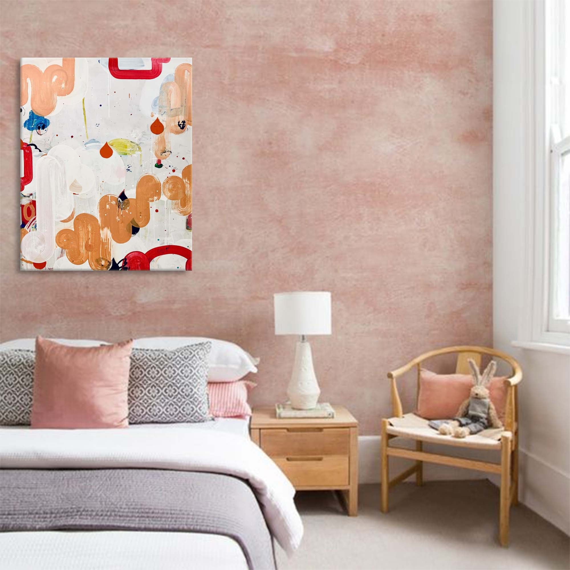 Wall Art Abstract Playful Kidult Floral Decor