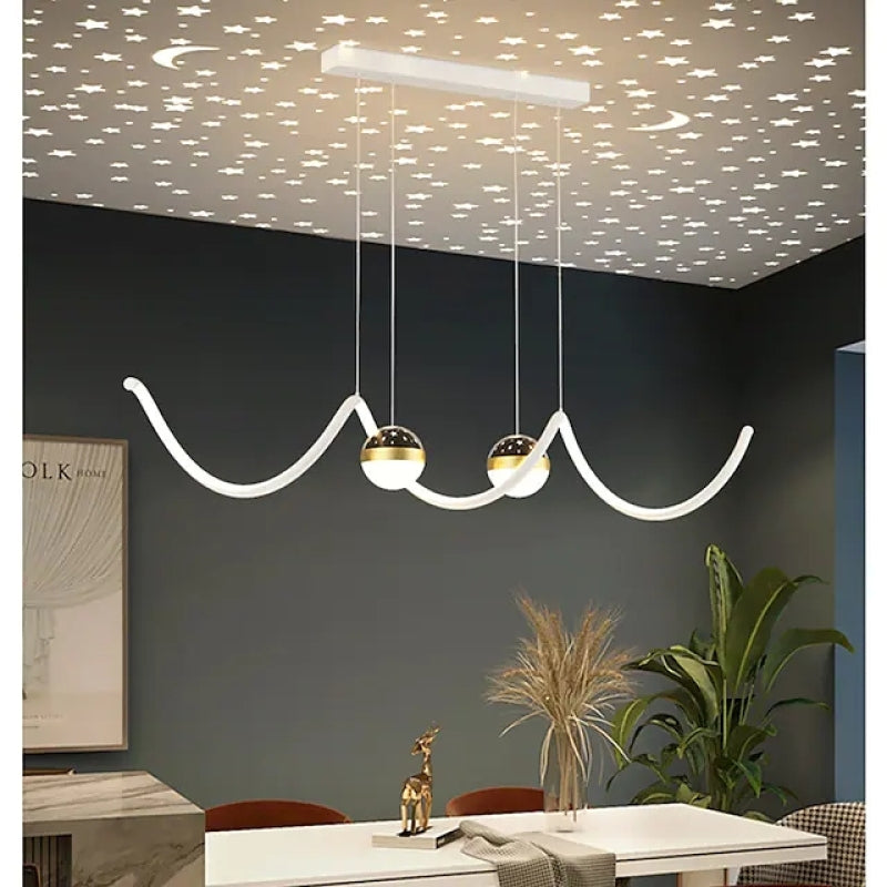 Arisha Nordic Globe Wavy Metal/Acrylic Pendant Light - Neutralighting