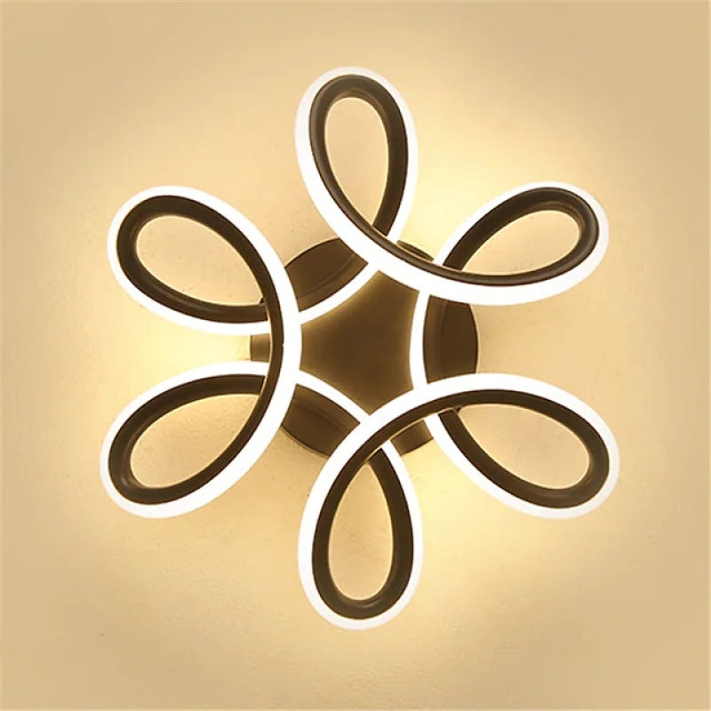 Fael Modern Flower Shape Metal Ceiling Light, Black/White, Hallway - Neutralighting