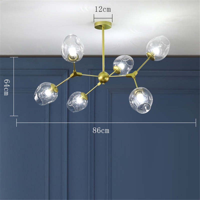 Valentina Modern Bubble Metal Pendant Light, Black/Gold - Neutralighting