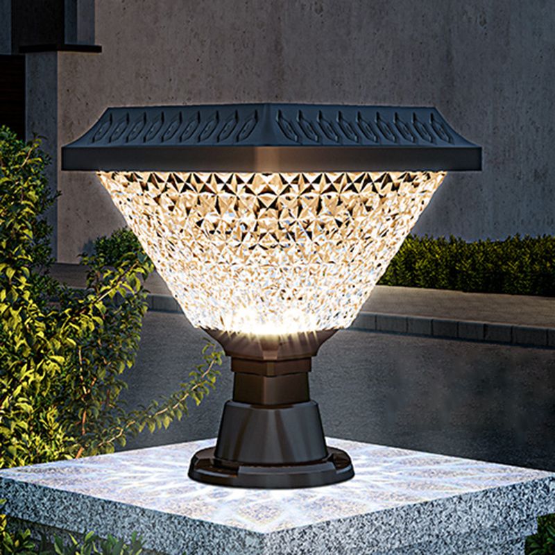 Ray Modern Geometry Acrylic Outdoor Floor Lamp, Black - Neutralighting