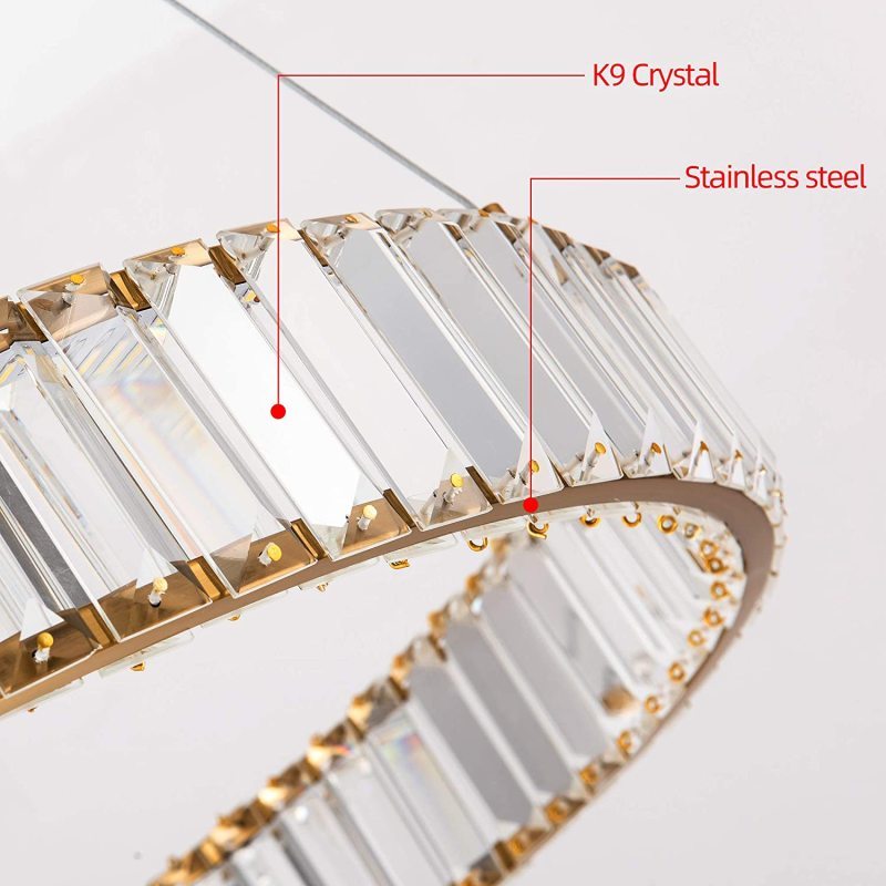 Kristy Elegant Round Crystal Chandelier, Clear - Neutralighting