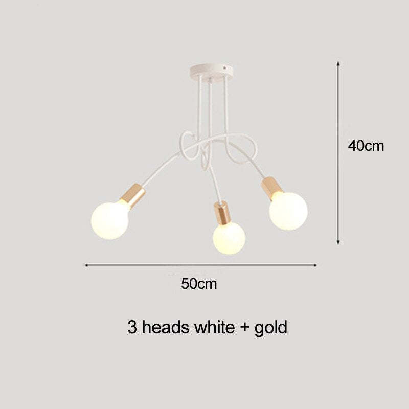 Arisha Modern Linear Curve Metal Ceiling Light, Dining Room/Living Room - Neutralighting