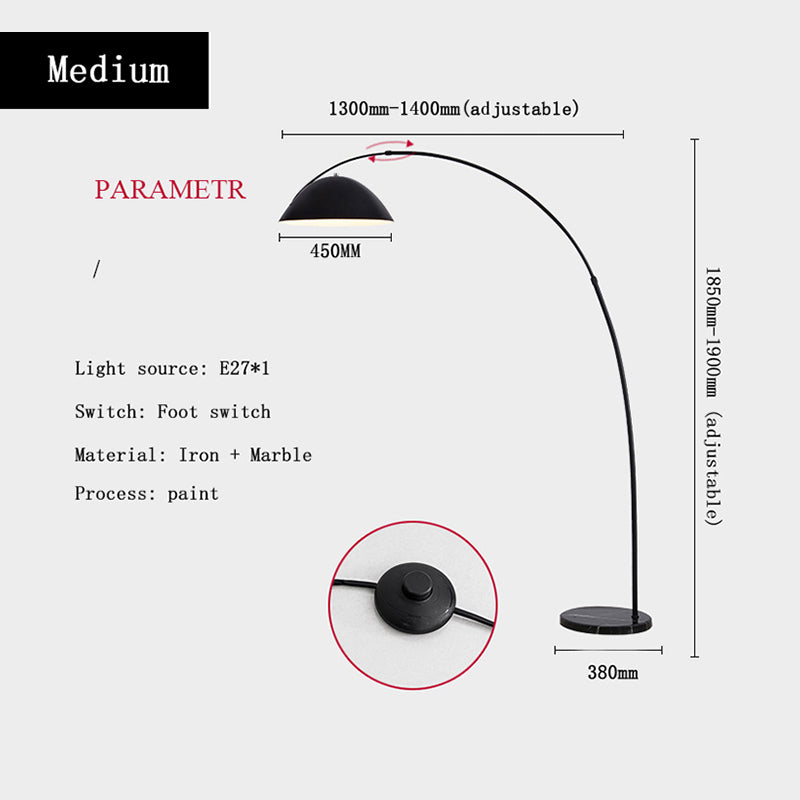 Avi Modrn Fishing Rod Metal Floor Lamp, Black - Neutralighting