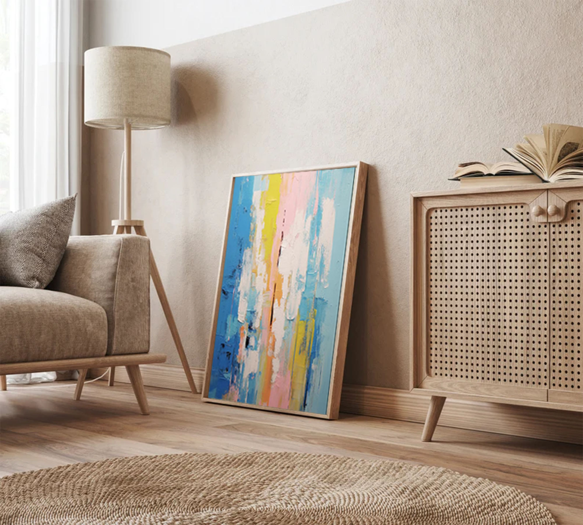 Abstract Canvas Art AB036 - Neutralighting
