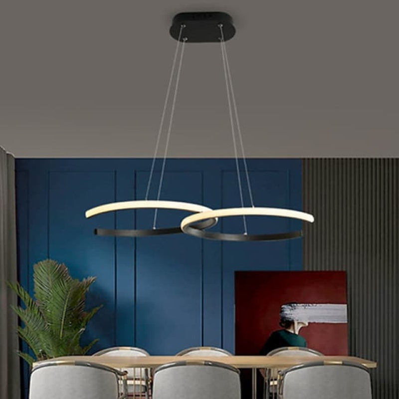Arisha Modern Minimalist Pendant Light, Double-C - Neutralighting