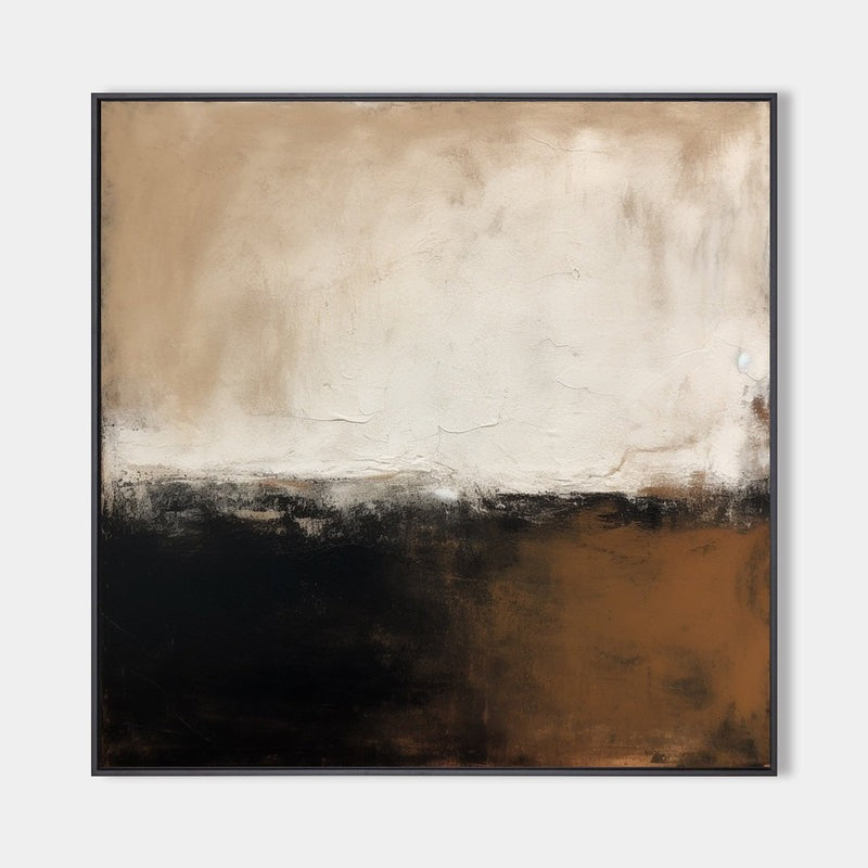 Beige Black Brown Abstract Painting