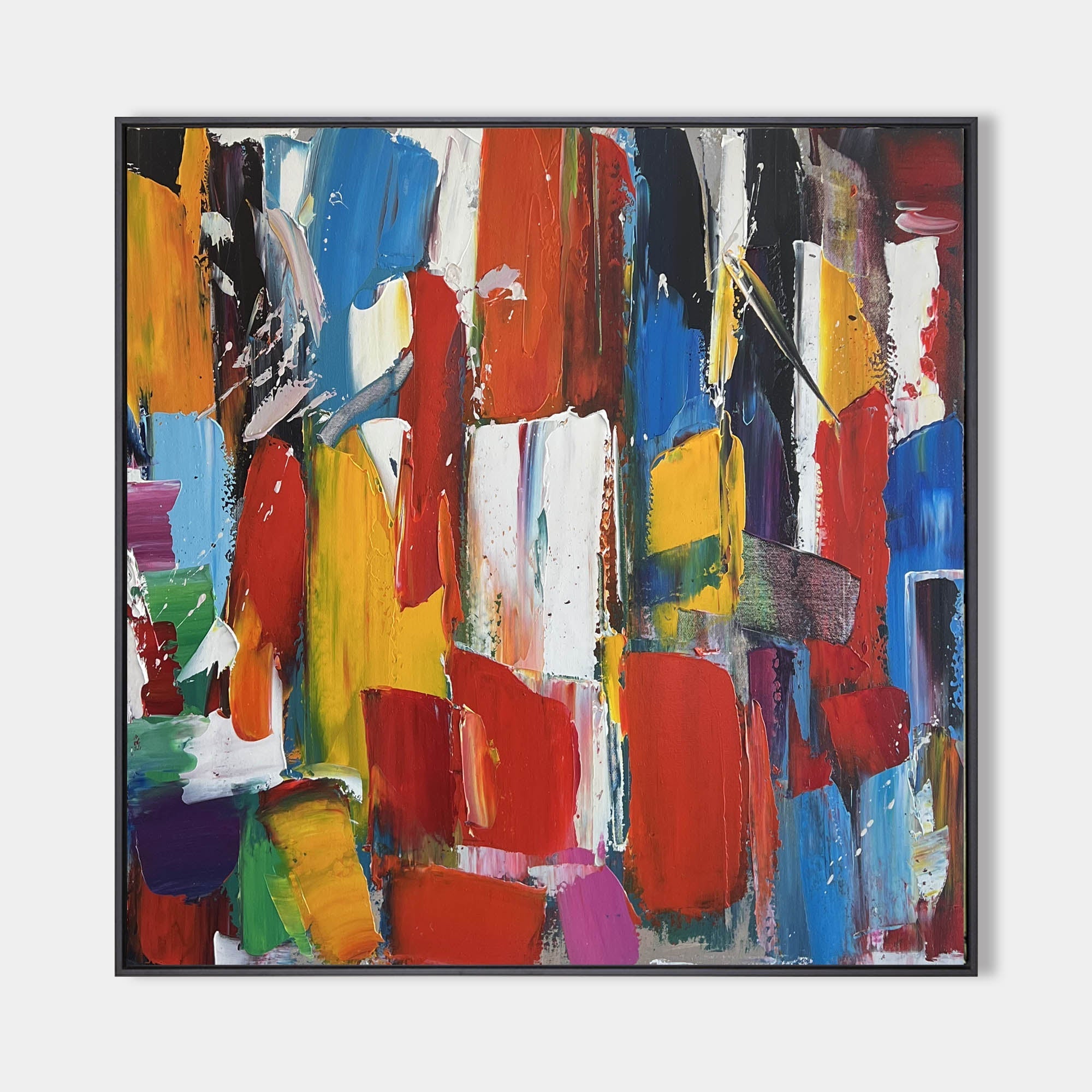 Colorful Square Abstract Painting ABAS61 - Neutralighting