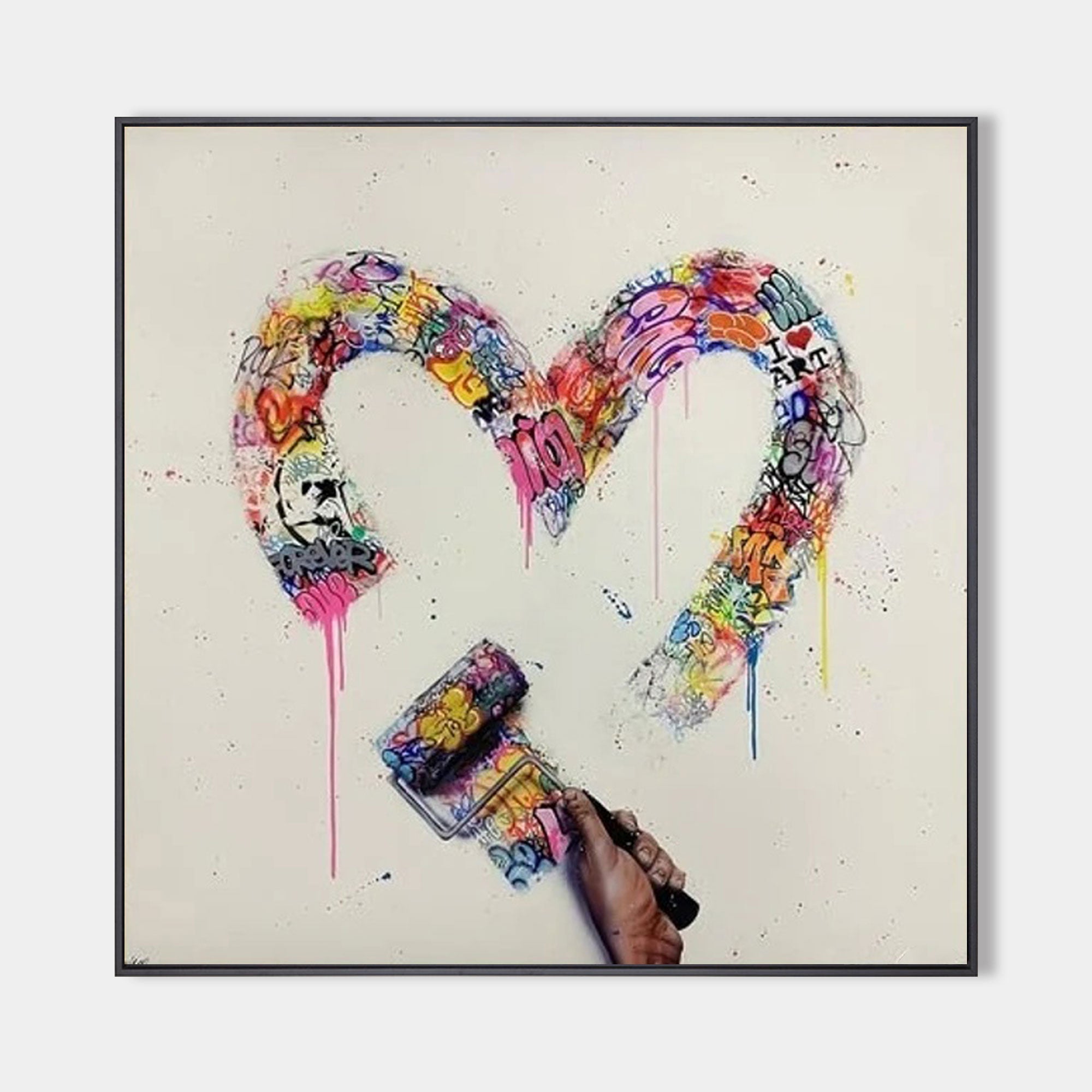 Pop Art Graffiti Heart Painting