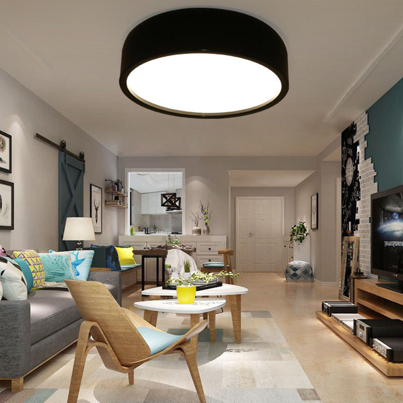Arisha Modern Dish Shaped Metal Ceiling Light, Black/White - Neutralighting