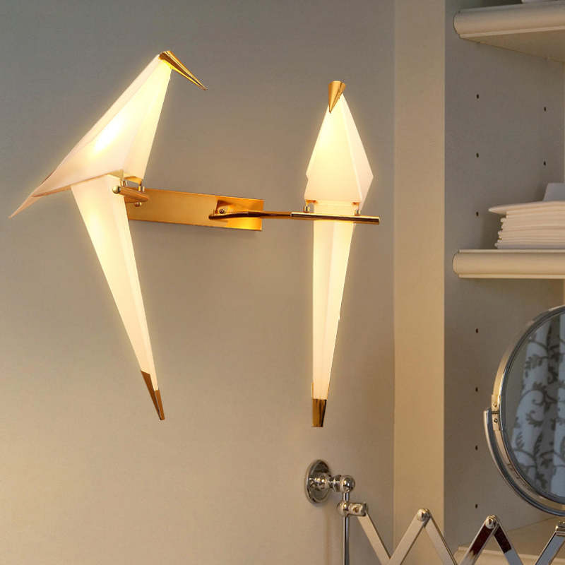 Arisha Wall Lamp Bird Vintage/Art-Deco, Metal/Acrylic, Bedroom - Neutralighting