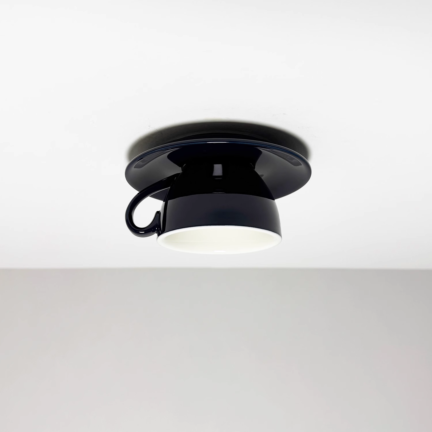 Aria Modern Coffee Cups Ceramic Flush Ceiling Lighting