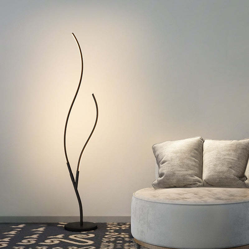 Louise Modern Simple Floor Lamp, Black & White - Neutralighting