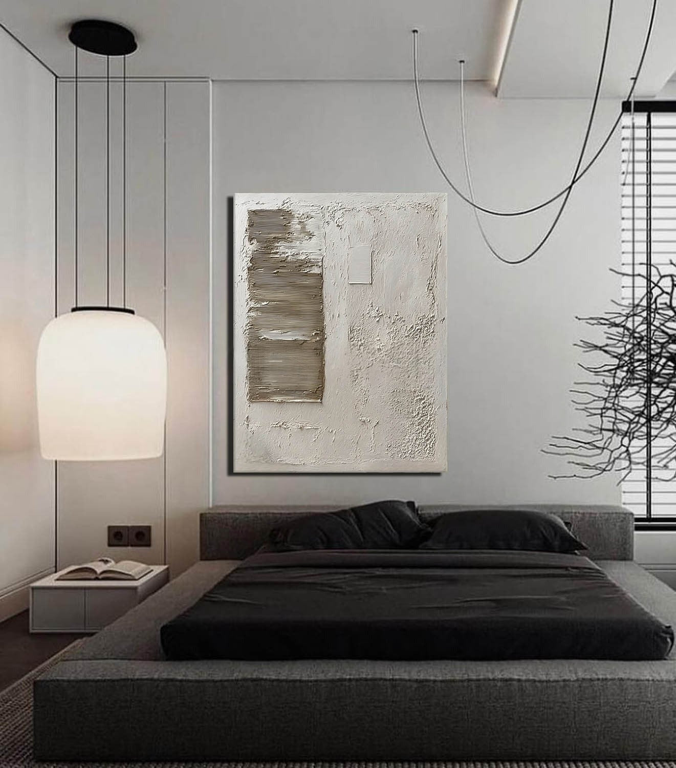 Wabi-Sabi Asymmetrical Texture Painting
