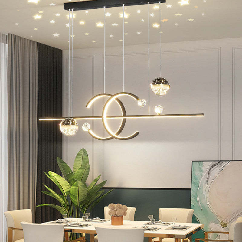 Arisha Pendant Light Double-C, Gold/Black Starry-sky - Neutralighting