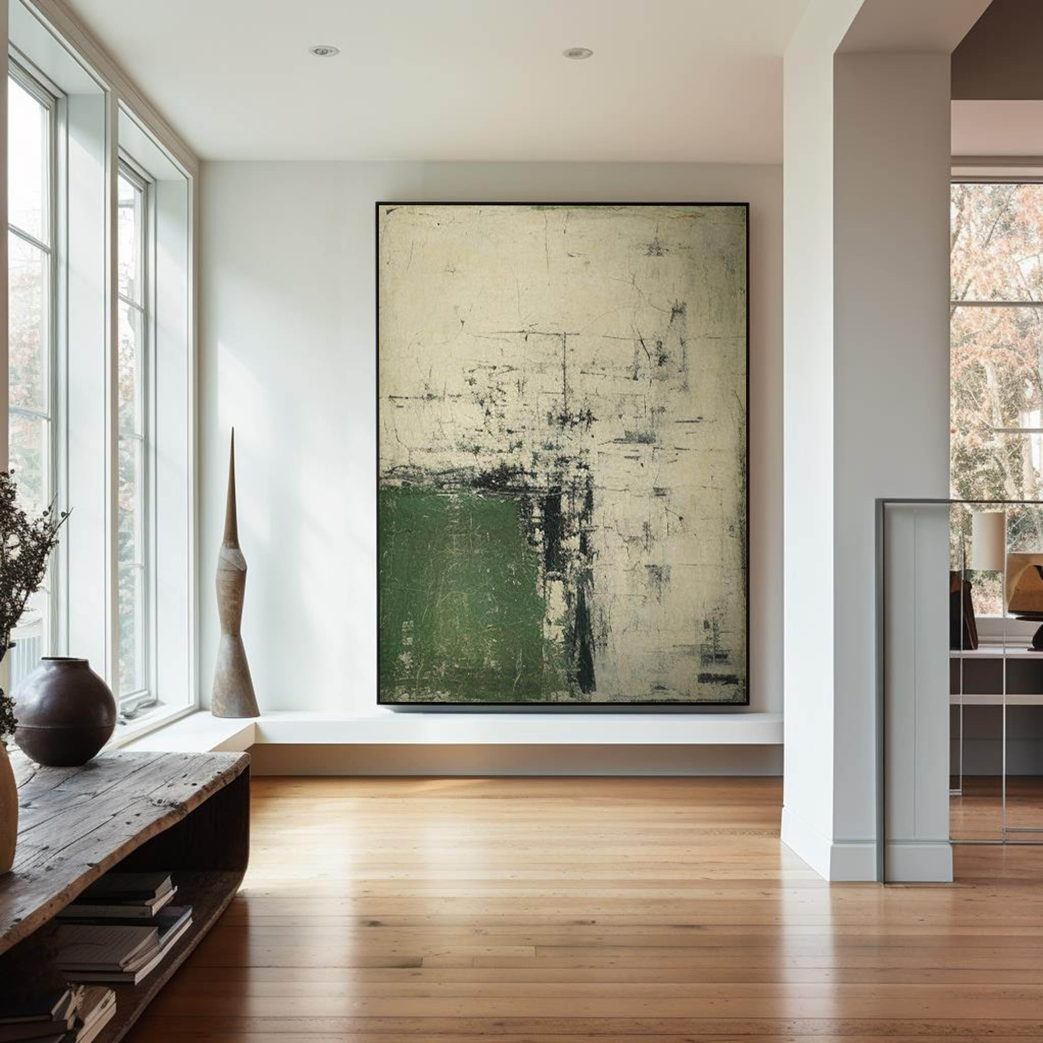 Modern Green Minimalist Painting