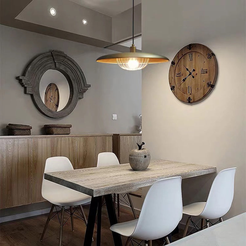 Arisha Modern Nordic Dome Pendant Light, Gold/Brown/Grey/Brown/Wood - Neutralighting