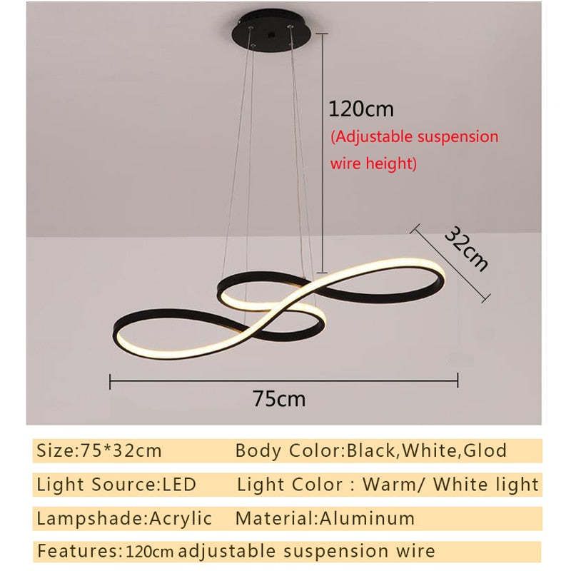Durell Musical Note Pendant Light, Black & Gold - Neutralighting