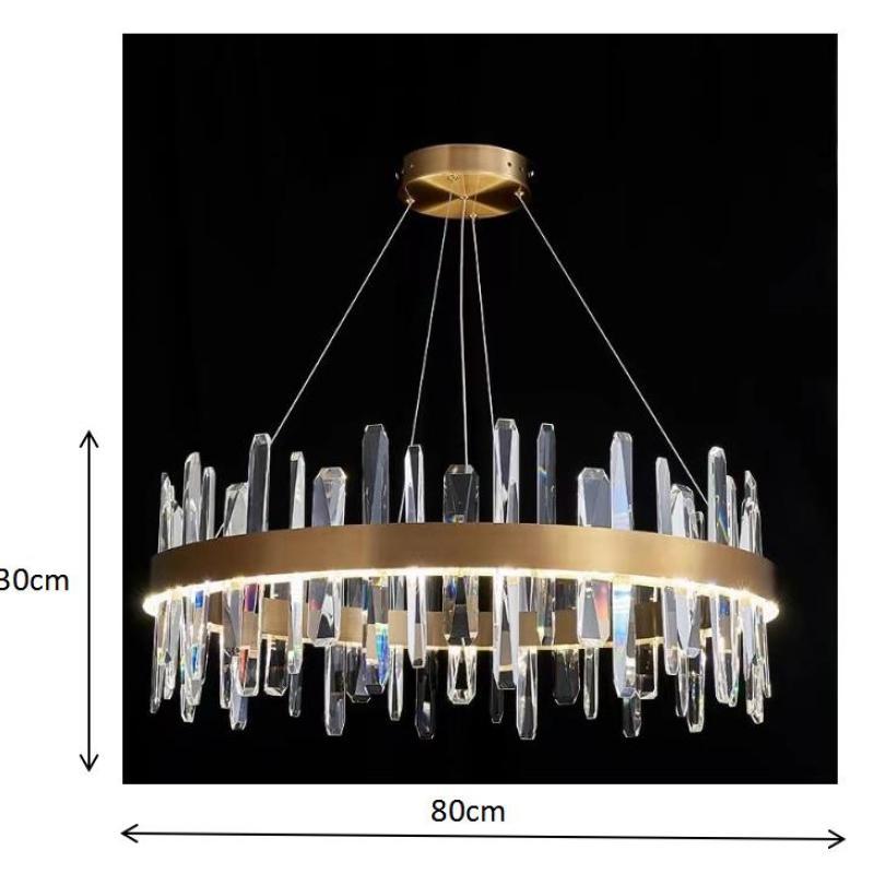 Kristy Modern Crystal Ring Chandelier Black&Gold - Neutralighting