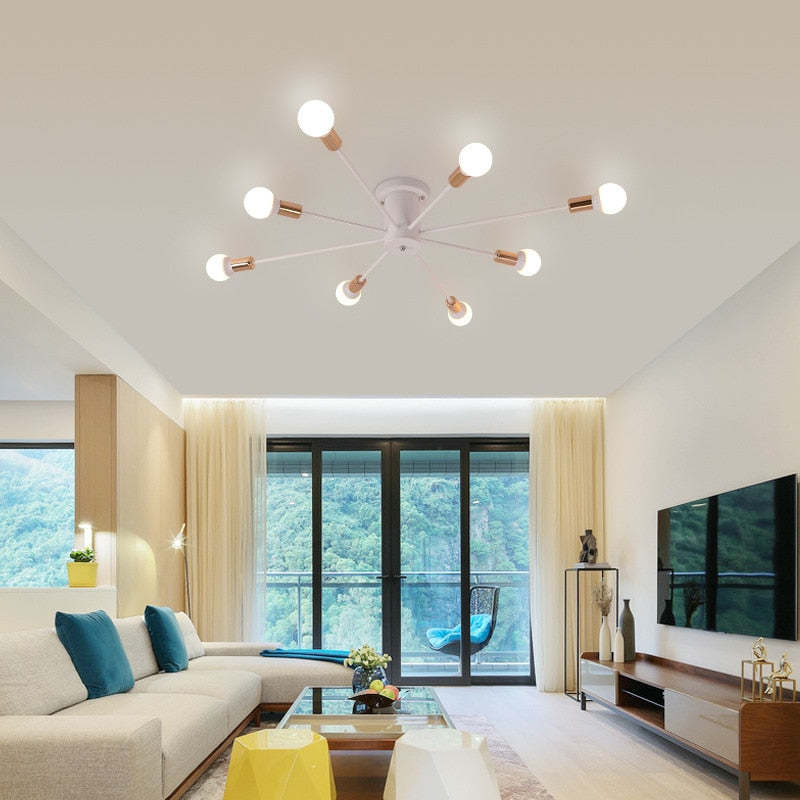 Silva Modern Simple Flush Mount Ceiling Light, 6/8/10 Heads - Neutralighting