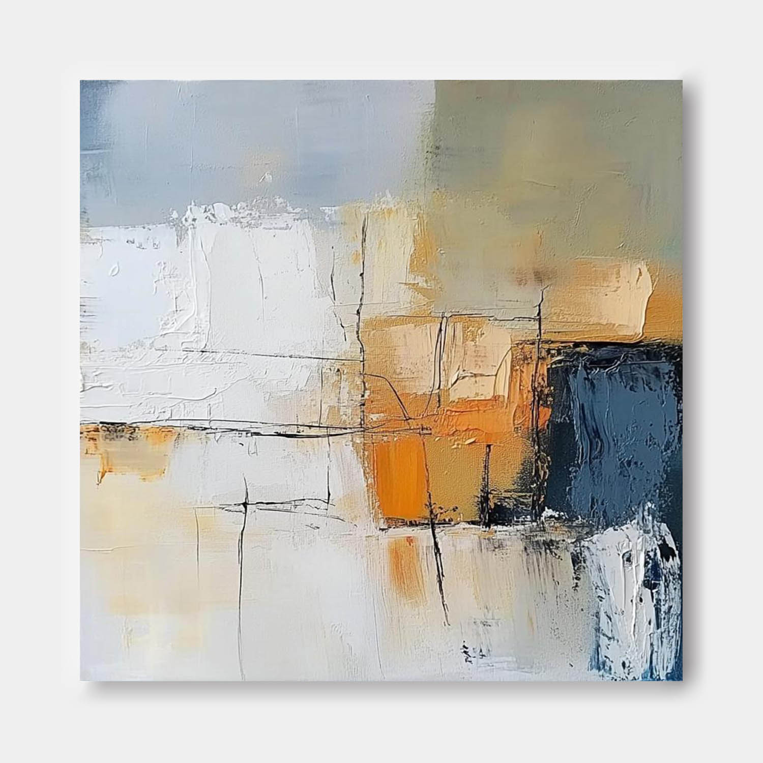 Wall Art Abstract Retro Contemporary Serene