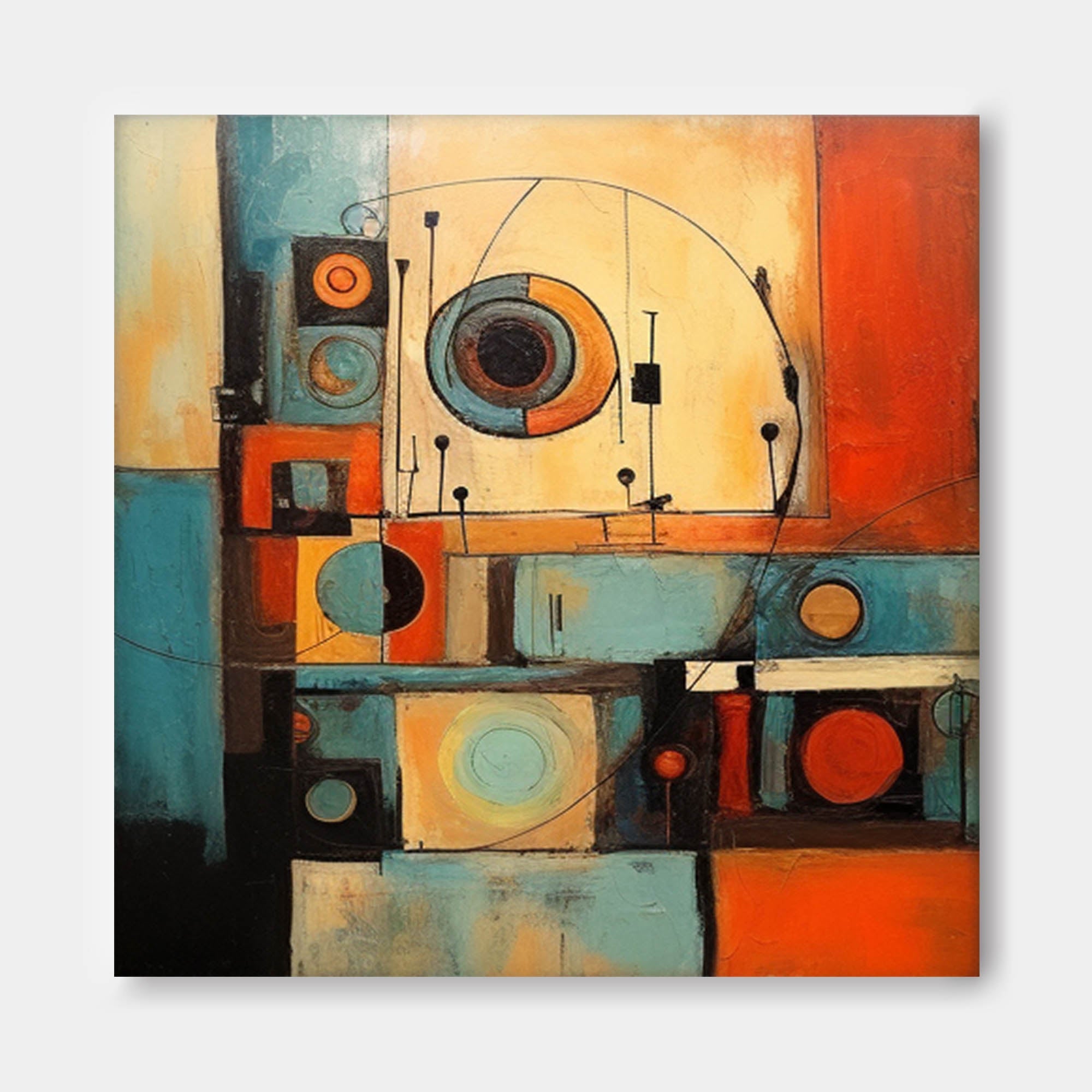 Wall Art Playful Nostalgic Abstract Retro