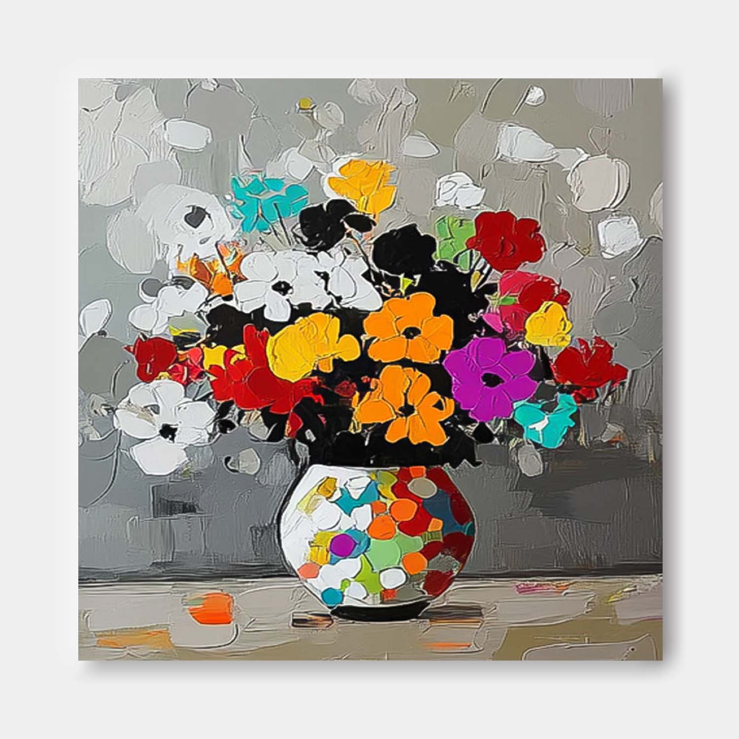 Wall Art Flower Colorful Lyrical Soft Romantic