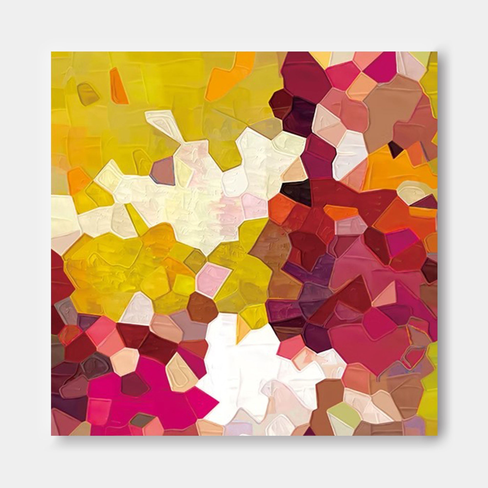 Wall Art Colorful Abstract Impasto Playful