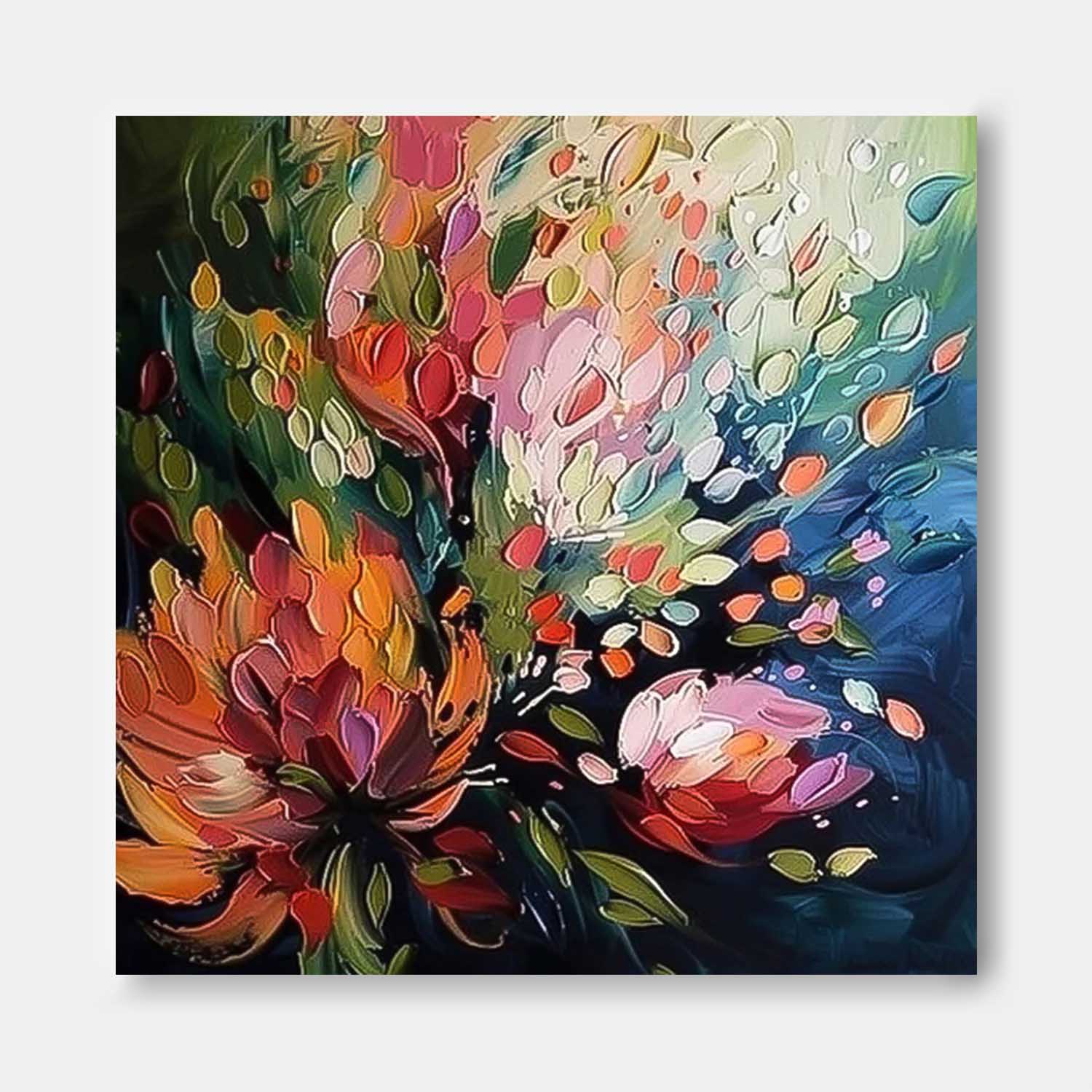 Wall Art Multicolor Flower Bouquet