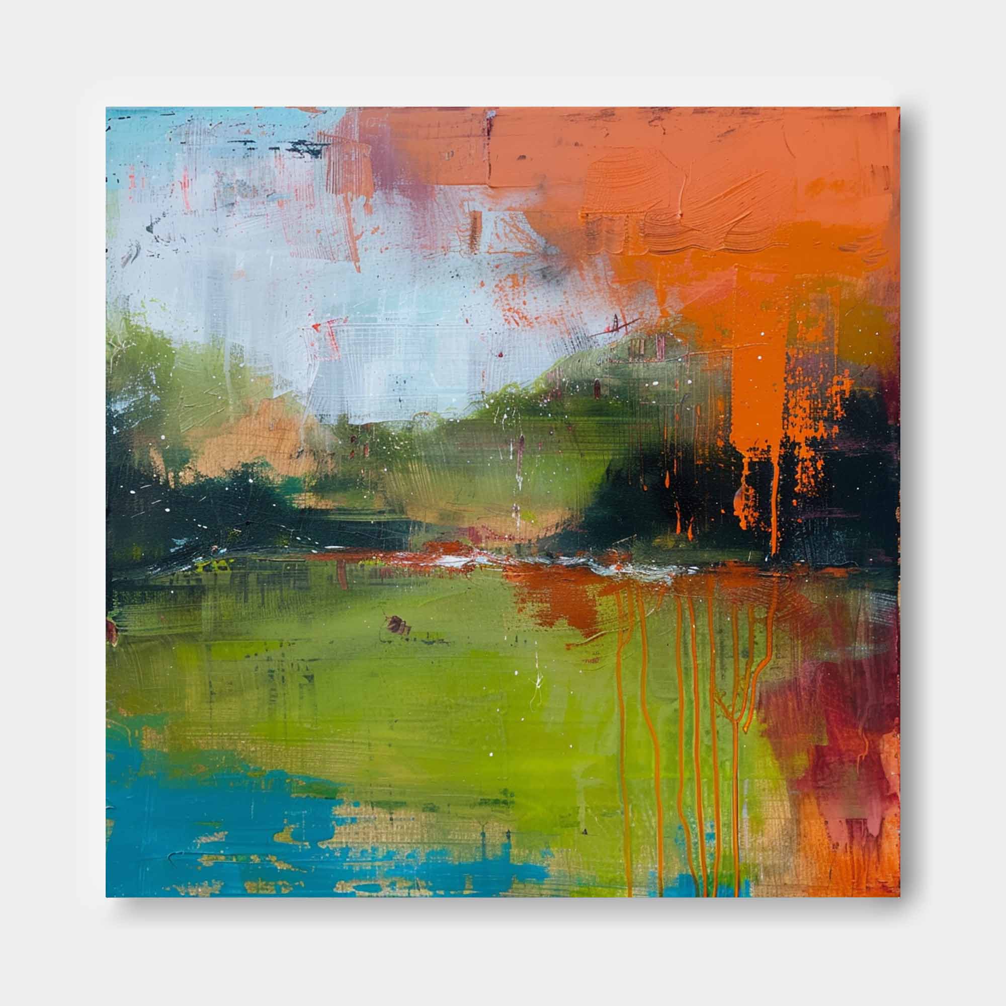 Wall Art Abstract Calm Healing Natural Landscape Oil Painting
