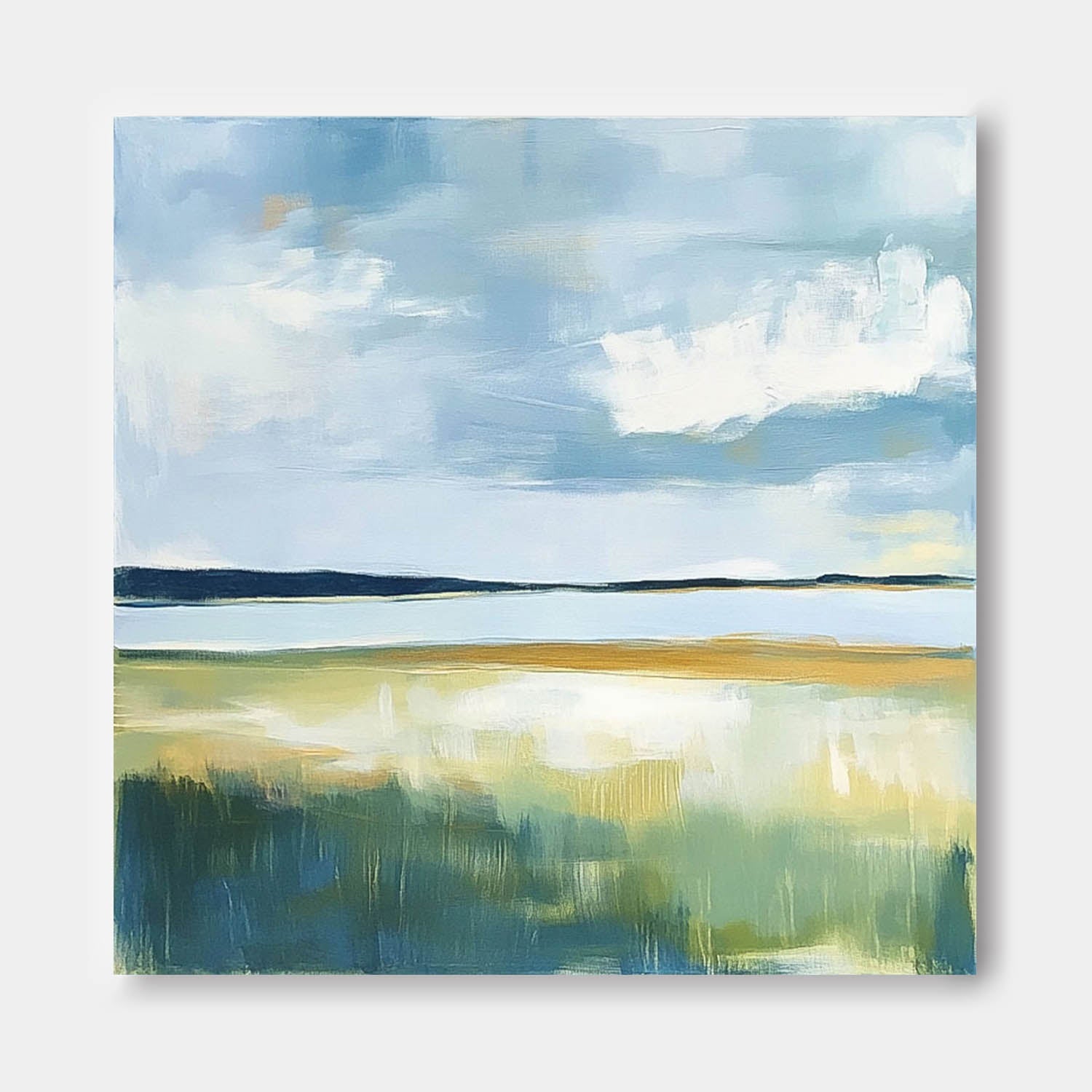 Wall Art Landscape Flowing Dynamic Brushstroke