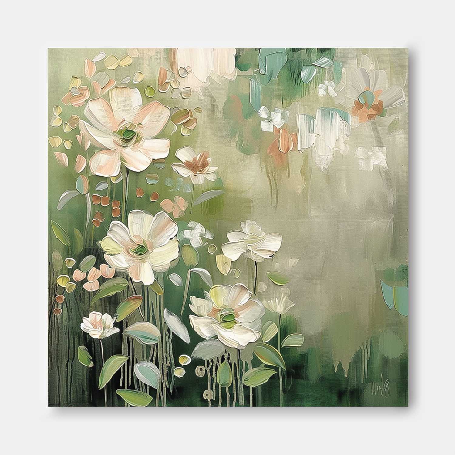 Wall Art Flower Impressionist Modern Abstract