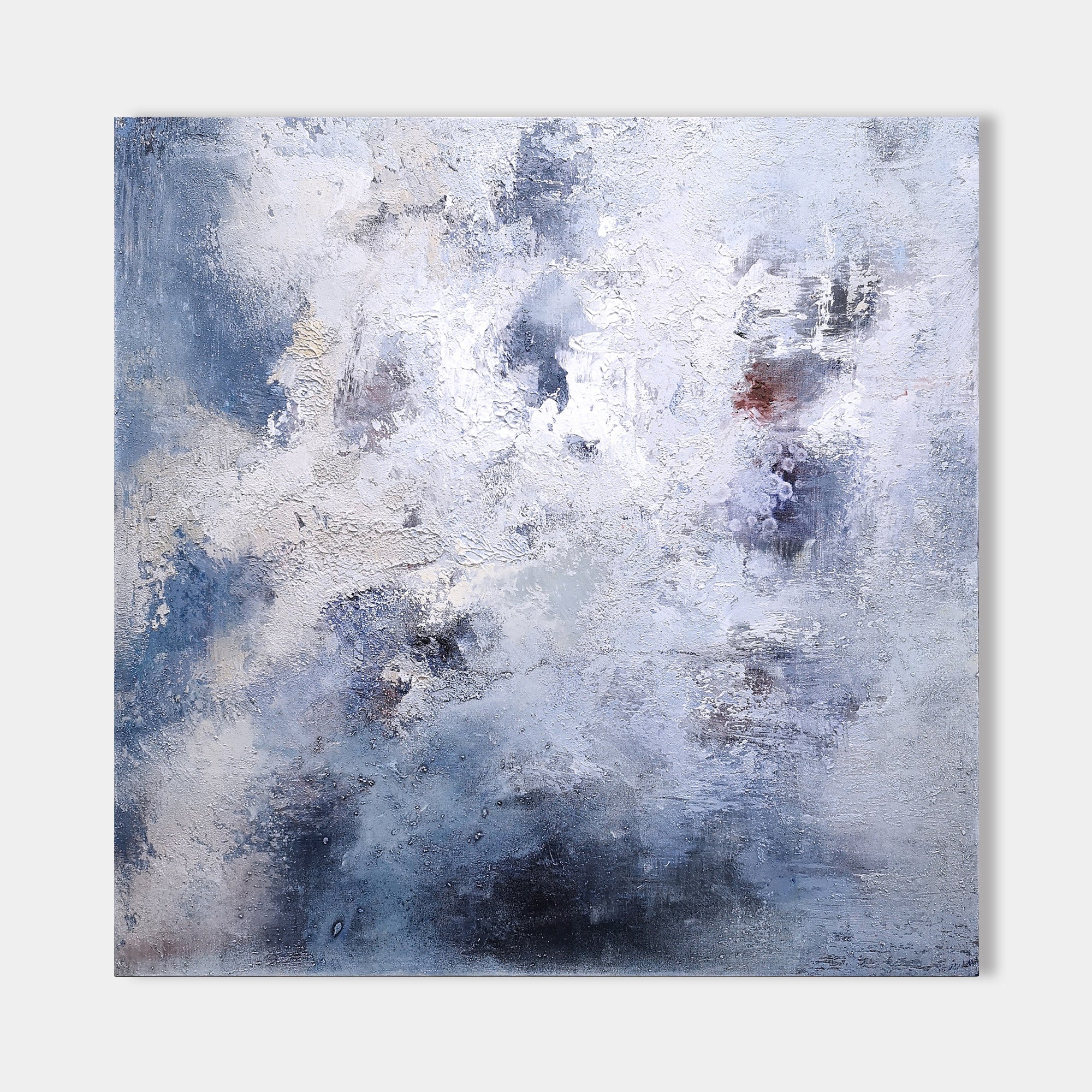 Square Blue Abstract Painting
